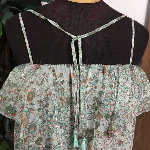 VICTORIA’S Secret XS cami style layered front floral semi sheer - Picture 3 of 15